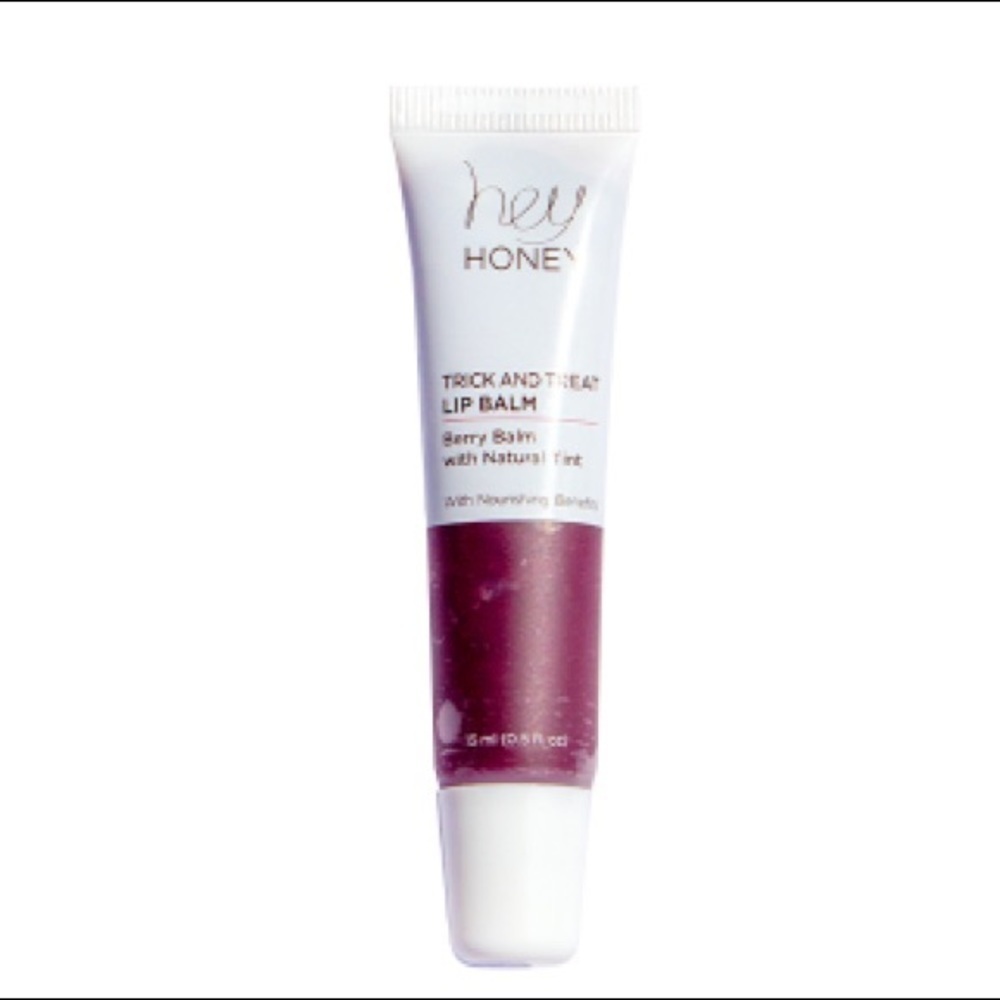 Hey honey lip gloss trick and treat lip balm Berry tint New